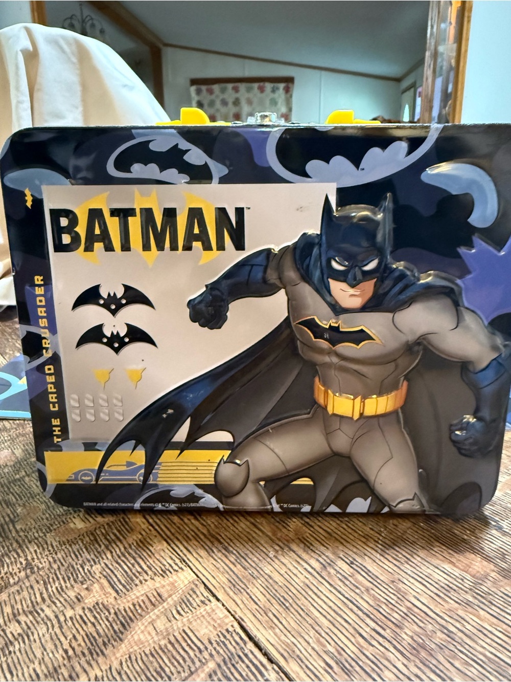 Batman Metal Lunch Box in Black, Gray & Yellow